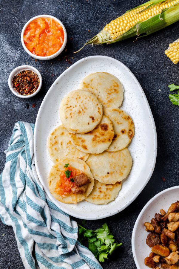 Colombian Food. Maize Arepas